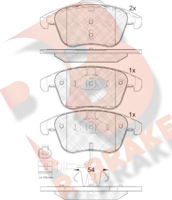 R Brake RB1923 - Kit pastiglie freno, Freno a disco autozon.pro