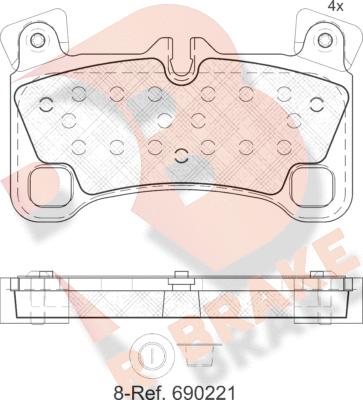 R Brake RB1922 - Kit pastiglie freno, Freno a disco autozon.pro