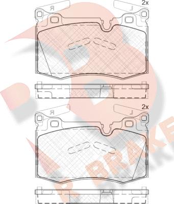 R Brake RB1979 - Kit pastiglie freno, Freno a disco autozon.pro