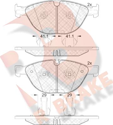 R Brake RB1973 - Kit pastiglie freno, Freno a disco autozon.pro