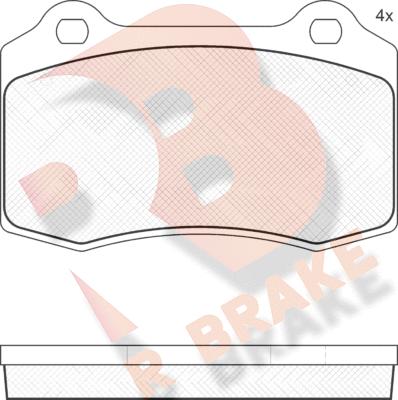 R Brake RB1447 - Kit pastiglie freno, Freno a disco autozon.pro