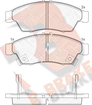 R Brake RB1453 - Kit pastiglie freno, Freno a disco autozon.pro