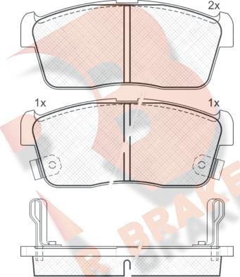 R Brake RB1452 - Kit pastiglie freno, Freno a disco autozon.pro