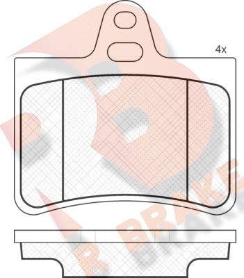 R Brake RB1407 - Kit pastiglie freno, Freno a disco autozon.pro