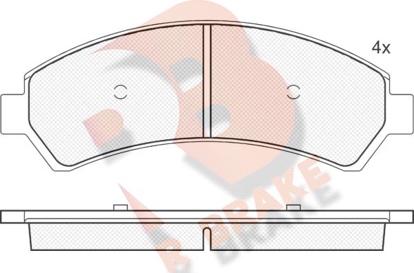 R Brake RB1410 - Kit pastiglie freno, Freno a disco autozon.pro