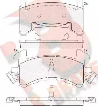 R Brake RB1411 - Kit pastiglie freno, Freno a disco autozon.pro