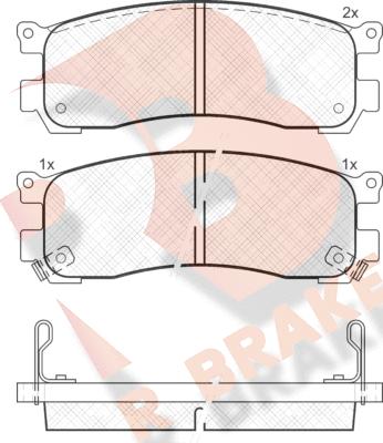 R Brake RB1418 - Kit pastiglie freno, Freno a disco autozon.pro