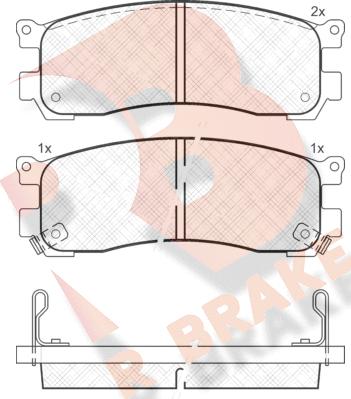 R Brake RB1417 - Kit pastiglie freno, Freno a disco autozon.pro