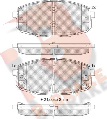 R Brake RB1540-207 - Kit pastiglie freno, Freno a disco autozon.pro