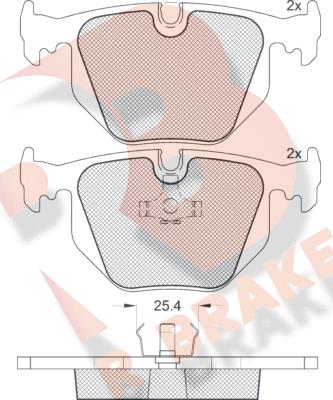 R Brake RB1548 - Kit pastiglie freno, Freno a disco autozon.pro