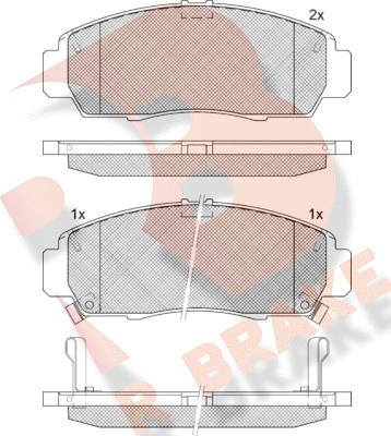 R Brake RB1543-203 - Kit pastiglie freno, Freno a disco autozon.pro