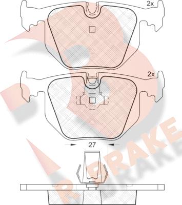 R Brake RB1552 - Kit pastiglie freno, Freno a disco autozon.pro