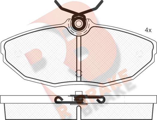 R Brake RB1562 - Kit pastiglie freno, Freno a disco autozon.pro