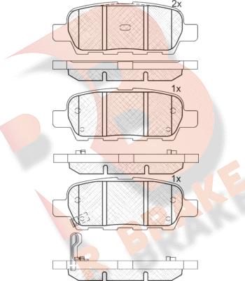 R Brake RB1509 - Kit pastiglie freno, Freno a disco autozon.pro