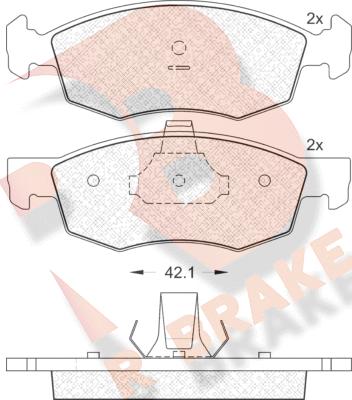 R Brake RB1508 - Kit pastiglie freno, Freno a disco autozon.pro