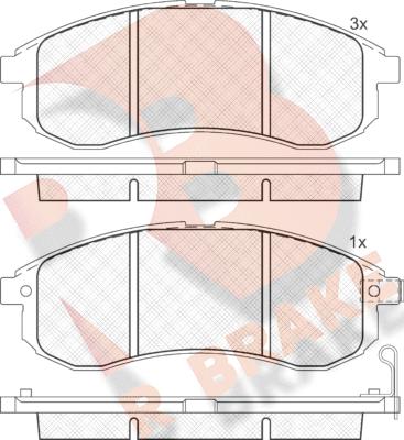 R Brake RB1507 - Kit pastiglie freno, Freno a disco autozon.pro