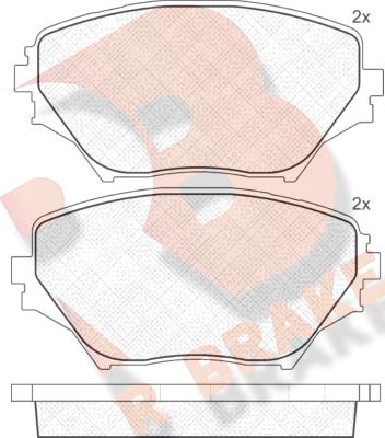 R Brake RB1519 - Kit pastiglie freno, Freno a disco autozon.pro