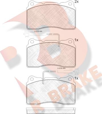 R Brake RB1515 - Kit pastiglie freno, Freno a disco autozon.pro