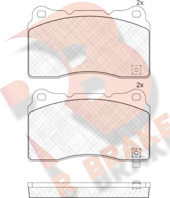 R Brake RB1585 - Kit pastiglie freno, Freno a disco autozon.pro