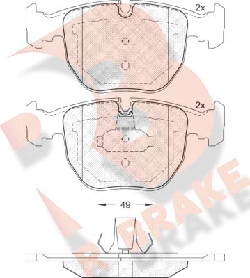 R Brake RB1530 - Kit pastiglie freno, Freno a disco autozon.pro