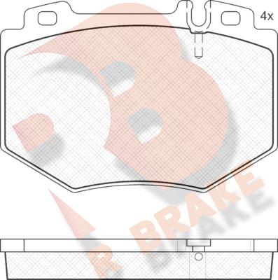 R Brake RB1538 - Kit pastiglie freno, Freno a disco autozon.pro