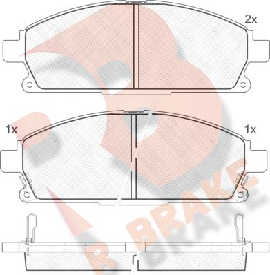 R Brake RB1521 - Kit pastiglie freno, Freno a disco autozon.pro