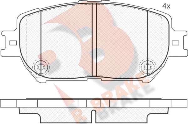 R Brake RB1689 - Kit pastiglie freno, Freno a disco autozon.pro