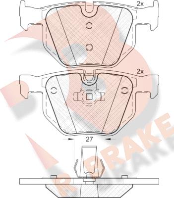 R Brake RB1684 - Kit pastiglie freno, Freno a disco autozon.pro