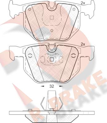 R Brake RB1685 - Kit pastiglie freno, Freno a disco autozon.pro