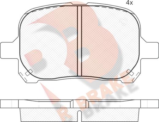 R Brake RB1632-399 - Kit pastiglie freno, Freno a disco autozon.pro