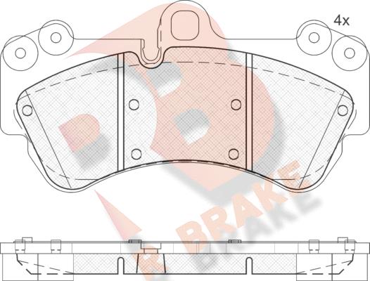 R Brake RB1620 - Kit pastiglie freno, Freno a disco autozon.pro