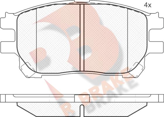 R Brake RB1671 - Kit pastiglie freno, Freno a disco autozon.pro