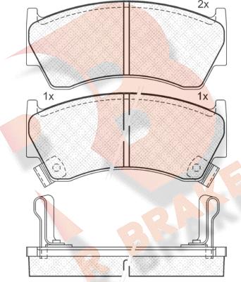 R Brake RB1094 - Kit pastiglie freno, Freno a disco autozon.pro