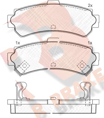 R Brake RB1095 - Kit pastiglie freno, Freno a disco autozon.pro