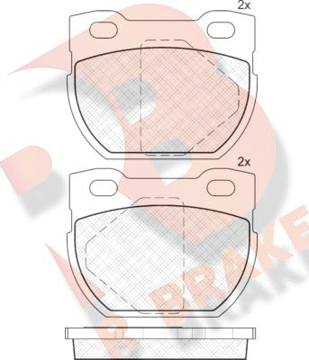 R Brake RB1090 - Kit pastiglie freno, Freno a disco autozon.pro