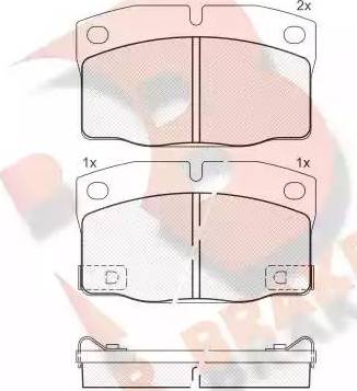 R Brake RB1093 - Kit pastiglie freno, Freno a disco autozon.pro