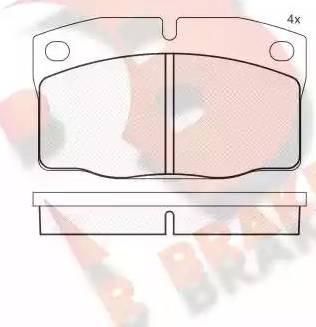 R Brake RB1092 - Kit pastiglie freno, Freno a disco autozon.pro