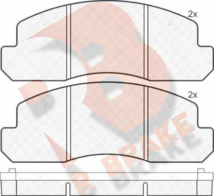 R Brake RB1044 - Kit pastiglie freno, Freno a disco autozon.pro