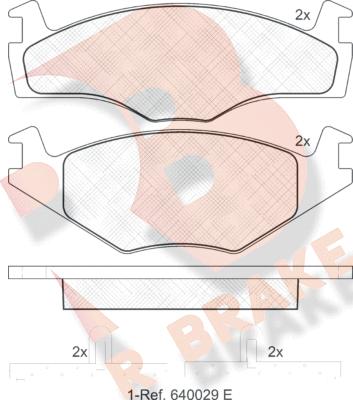 R Brake RB1048 - Kit pastiglie freno, Freno a disco autozon.pro