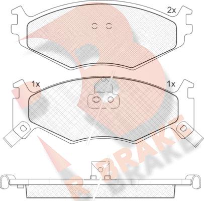 R Brake RB1056-205 - Kit pastiglie freno, Freno a disco autozon.pro