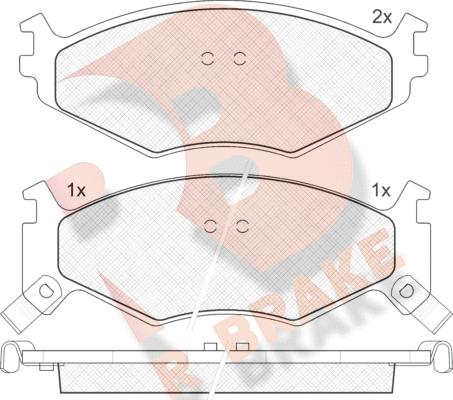 R Brake RB1056 - Kit pastiglie freno, Freno a disco autozon.pro