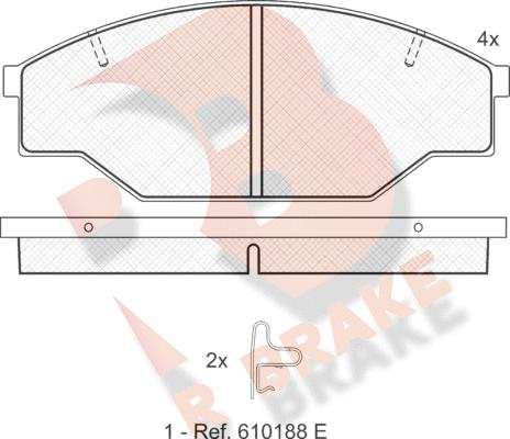 R Brake RB1009 - Kit pastiglie freno, Freno a disco autozon.pro