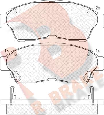 R Brake RB1005 - Kit pastiglie freno, Freno a disco autozon.pro