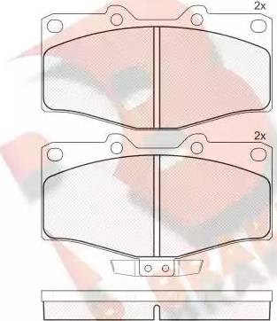 R Brake RB1006 - Kit pastiglie freno, Freno a disco autozon.pro