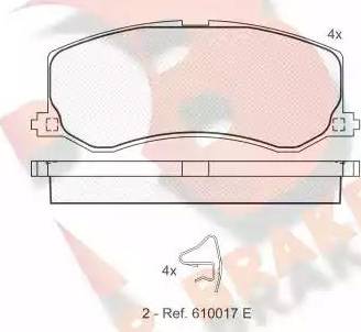 R Brake RB1001 - Kit pastiglie freno, Freno a disco autozon.pro