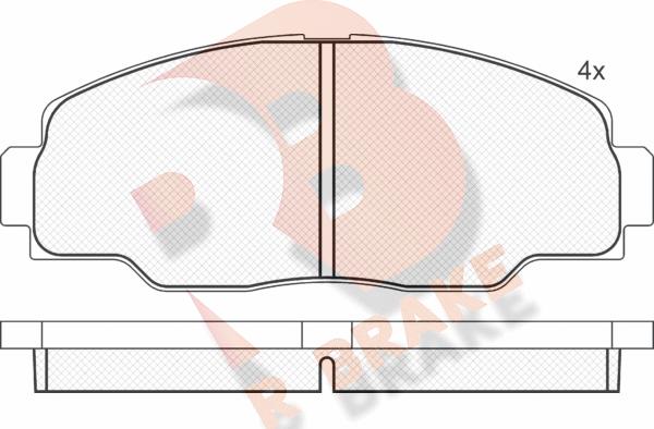 R Brake RB1008 - Kit pastiglie freno, Freno a disco autozon.pro