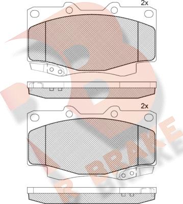 R Brake RB1007-208 - Kit pastiglie freno, Freno a disco autozon.pro