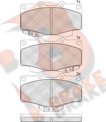 R Brake RB1007 - Kit pastiglie freno, Freno a disco autozon.pro