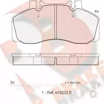 R Brake RB1080-110 - Kit pastiglie freno, Freno a disco autozon.pro