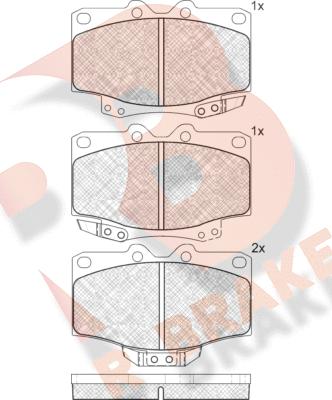 R Brake RB1034 - Kit pastiglie freno, Freno a disco autozon.pro